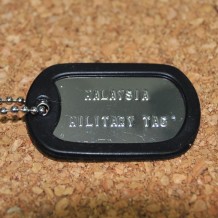 Silver Shiny single military tag (Military Dog tag)